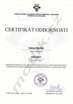 Certifikát odbornosti